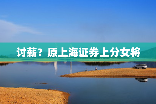 讨薪？原上海证券上分女将